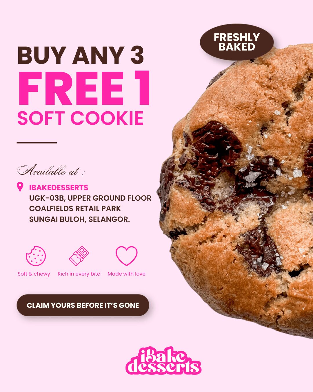 Buy 3 Free 1 Soft Cookies