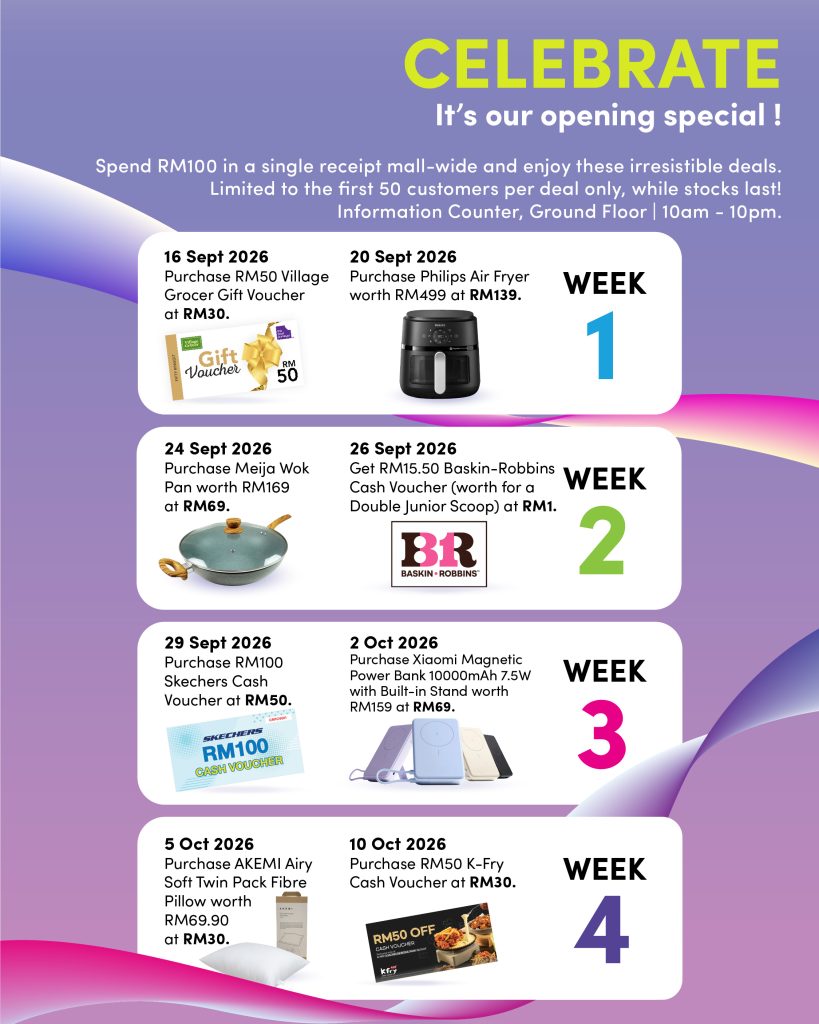 CELEBRATE It’s our opening special!