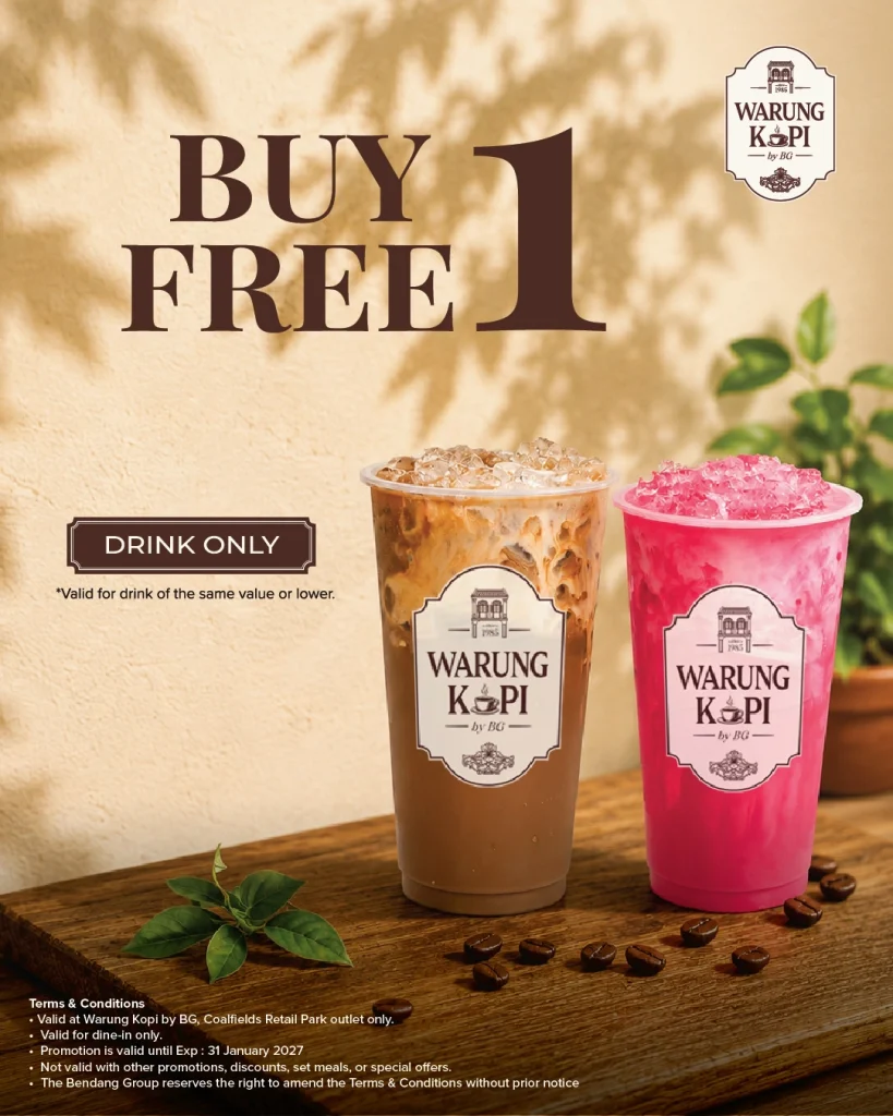 1 selected beverage FREE